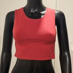 Red Sleeveless Crop Top
